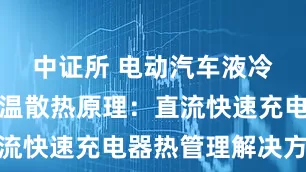 中证所 电动汽车液冷快接头降温散热原理：直流快速充电器热管理解决方案